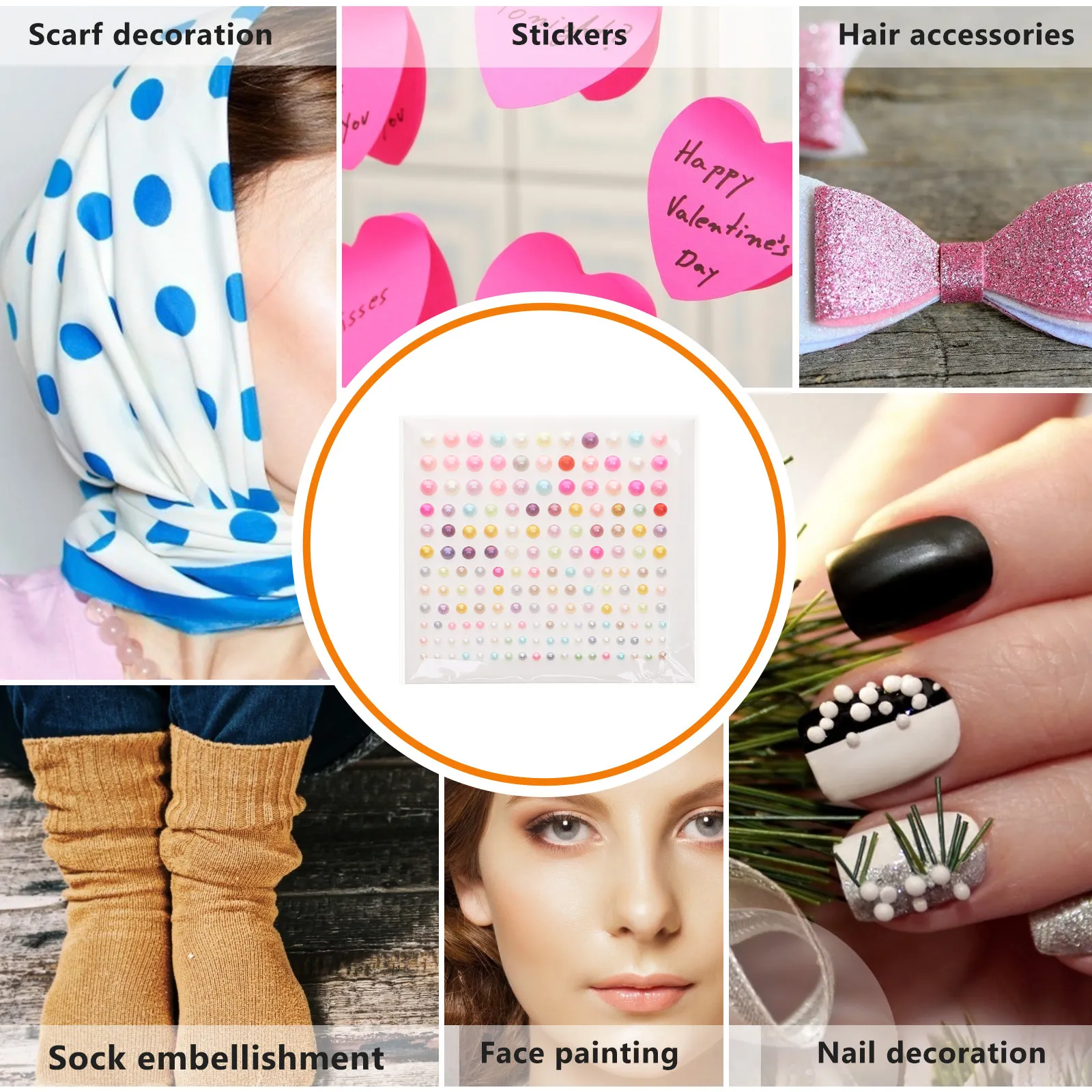 

5 Sheets Premium Gemstone Stickers Safe Plastic Self-Adhesive Decorative Stickers for Kids Phone Case DIY Craft Art Decal