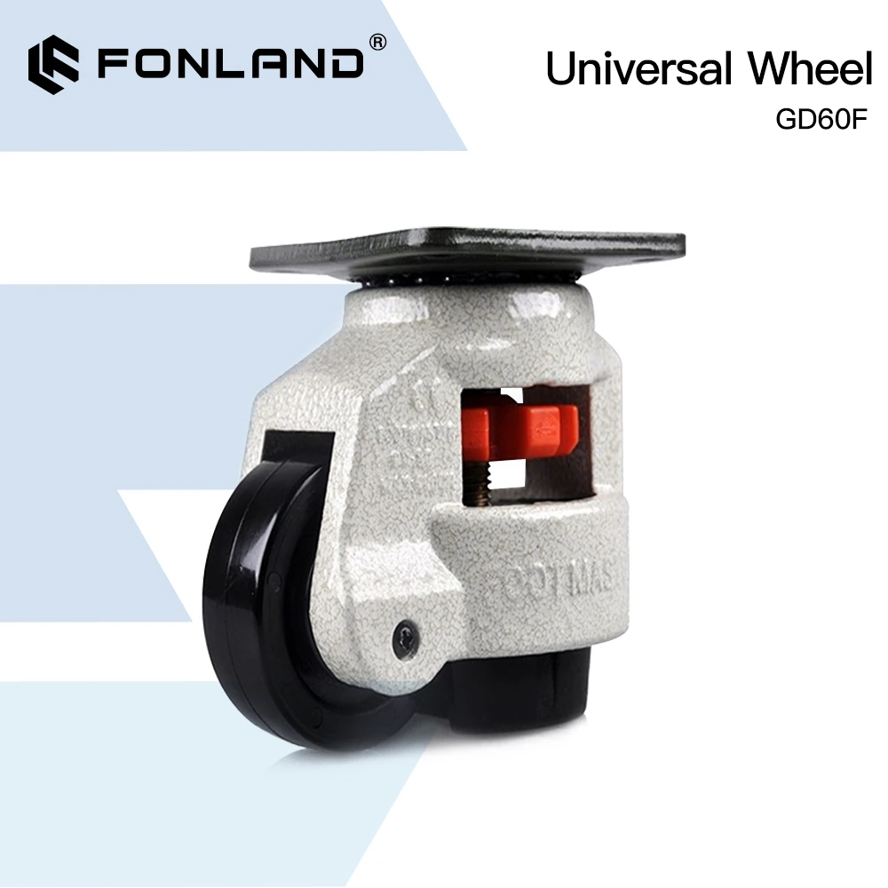 

Fonland Universal Wheel GD60 for CO2 Laser Cutting Engraving Machine High Quality Thick Aluminum Shell Rubber Seat Roller