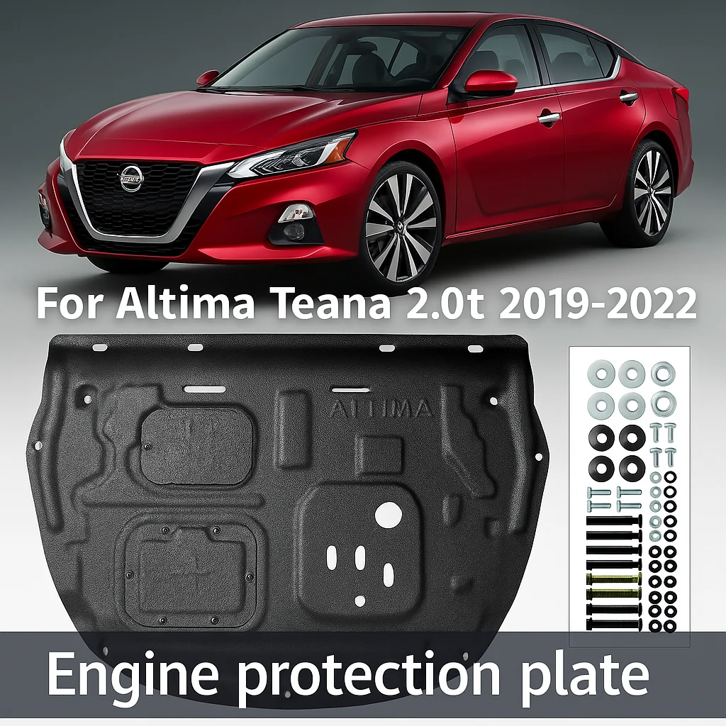 

For Altima Teana 2.0t 2019-2022 Engine Guard Board Splash Shield Mud Fender Plate Cover Black Car Mudflap Mudapron Mudguard