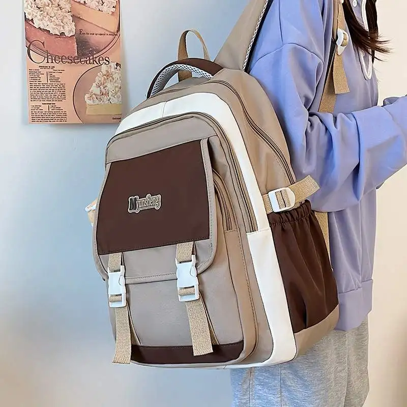 

Unisex Large Capacity Backpack Simple Design Wide Shoulder Straps Lightweight College High School Computer Bag Fashionable Du...