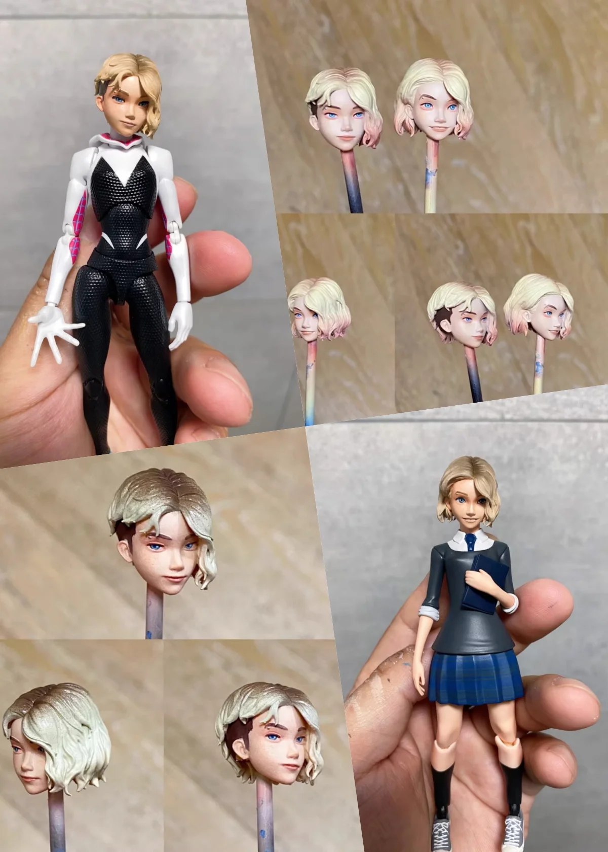 

【30days Made】Масштабная фигурка женщины-солдата Стейси Гвен в масштабе 1/12, неокрашенная/окрашенная, с аксессуарами для головы, подходит для 6-дюймовых фигурок-моделей.