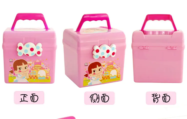 Niedlichen Cartoon Kinder Doppel Schichten Lagerung Box Tragbare Kunststoff Spielzeug Kinder Geburtstag Geschenk Kreide Snack Gebäude Block Organizer – Detail 16