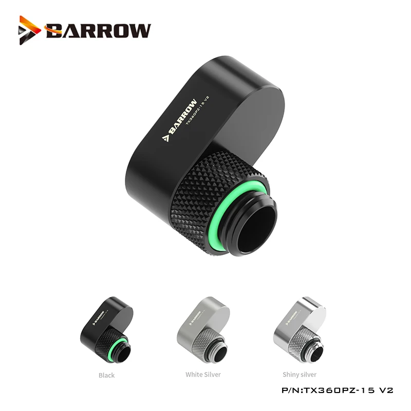 

Barrow Brass 360 Rotary 15MM Offset G1/4" Fittings,Split Computer Water Cooling Easy Install Extender Adapter,TX360PZ-15 V2