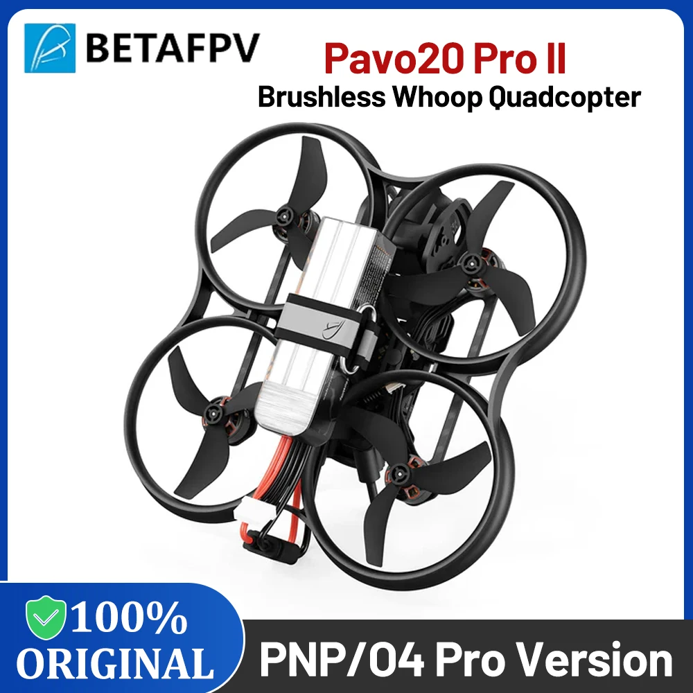

BETAFPV Pavo20 Pro II Brushless Whoop Quadcopter PNP /O4 PRO Version ELRS2.4G /SBUS RX 1104 7200KV Motors F4 2-3S 20A AIO FC