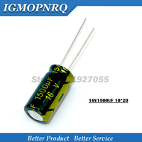 10PCS 16V1500UF 10*20mm 1500UF 16V 10*20 Aluminum electrolytic capacitor new