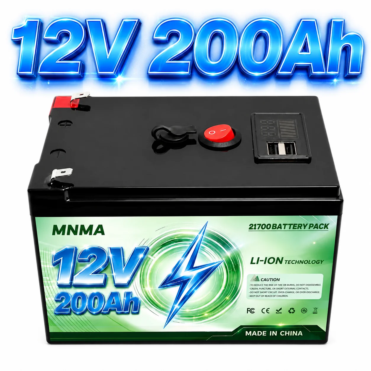 Lithium-Eisenphosphat 12V 200Ah Batterie 6000+ Kältezyklen für Fischerei …