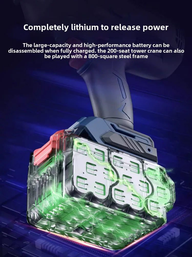 Krachtige elektrische sleutel met borstelloze impact met groot koppel voor autoreparatie en zware infrastructuurprojecten