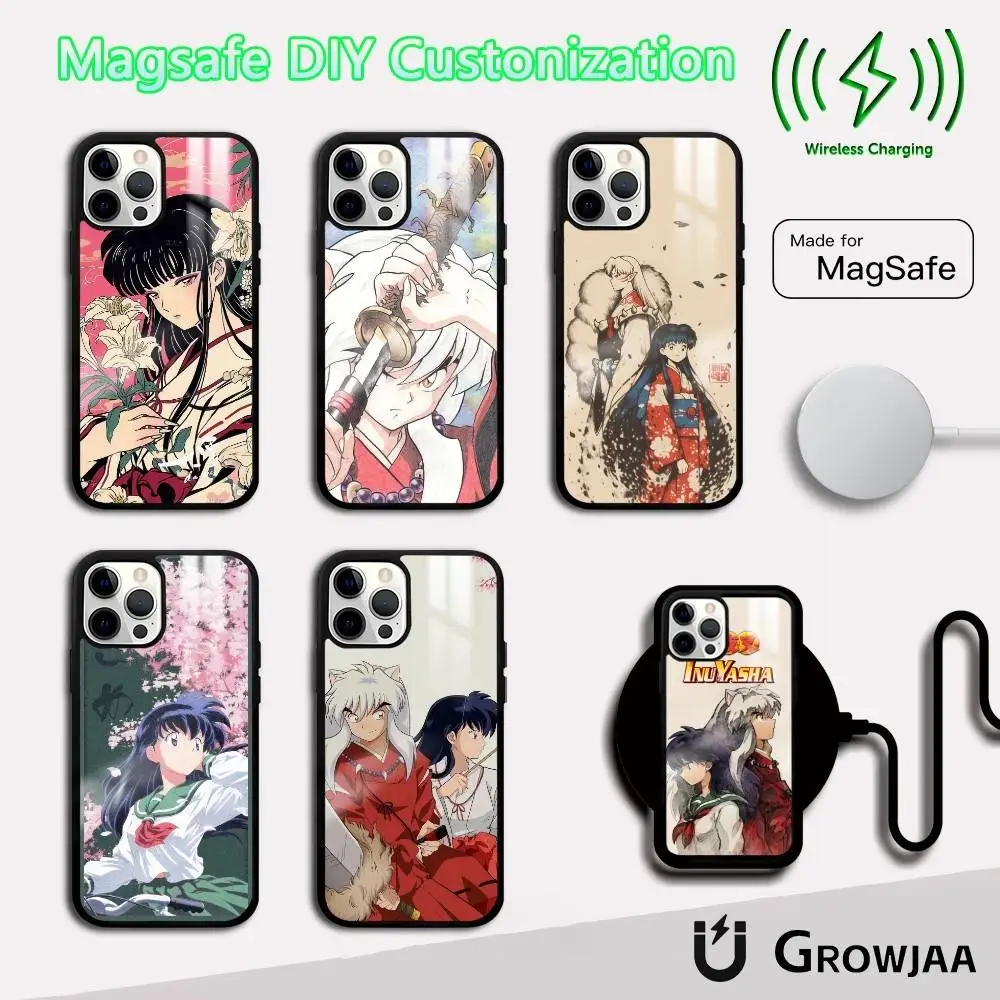 

Anime I-InuyashaS Retro Phone Case For IPhone 16 15 14 13 12 11 Pro Max Plus Mini Magsafe Mirror Wireless Magnetic Funda