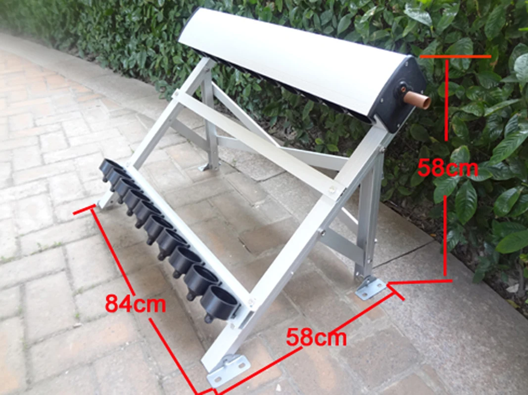 Imagem -03 - Misol Coletor 10 Furos com Suporte para Coletor Solar Tubo 58*500 mm para Aquecedor de Água Solar