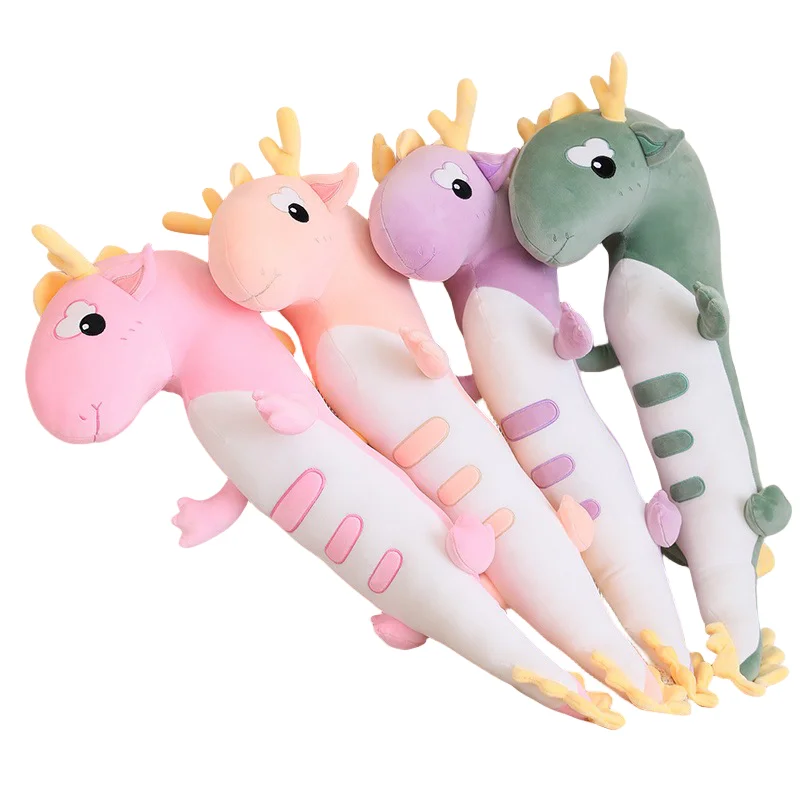 

New Cute Creative Colorful Dragon Soft Plush Toys Comfortable Sofa Pillow Decoration Girls Kids Birthday New Year Presents