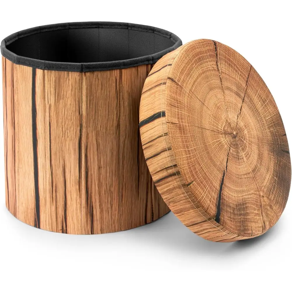 Tree Stump Stool, Toy Storage Ottoman 15 Inch Tree Stumps Log Stool Storage, Artificial Tree Trunk, Perfect Root Stool Kids Toy