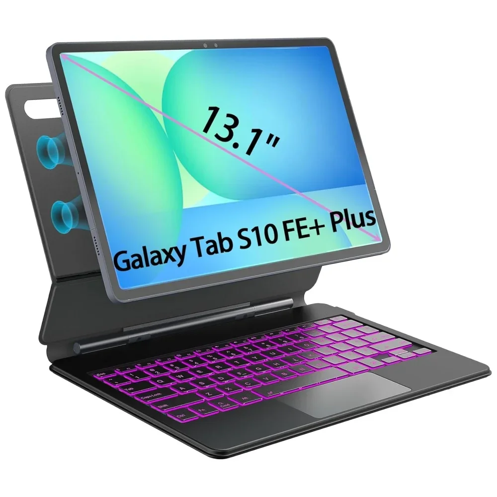 Magic Style Keyboard Case for Samsung Galaxy Tab S10 FE+ Plus 13.1" 2025 with S-Pen Holder Floating Cantilever Magnetic Stand