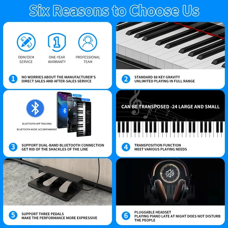 88 key weighted digital piano keyboard music piano professionnel digital Keyboard Instruments Piano