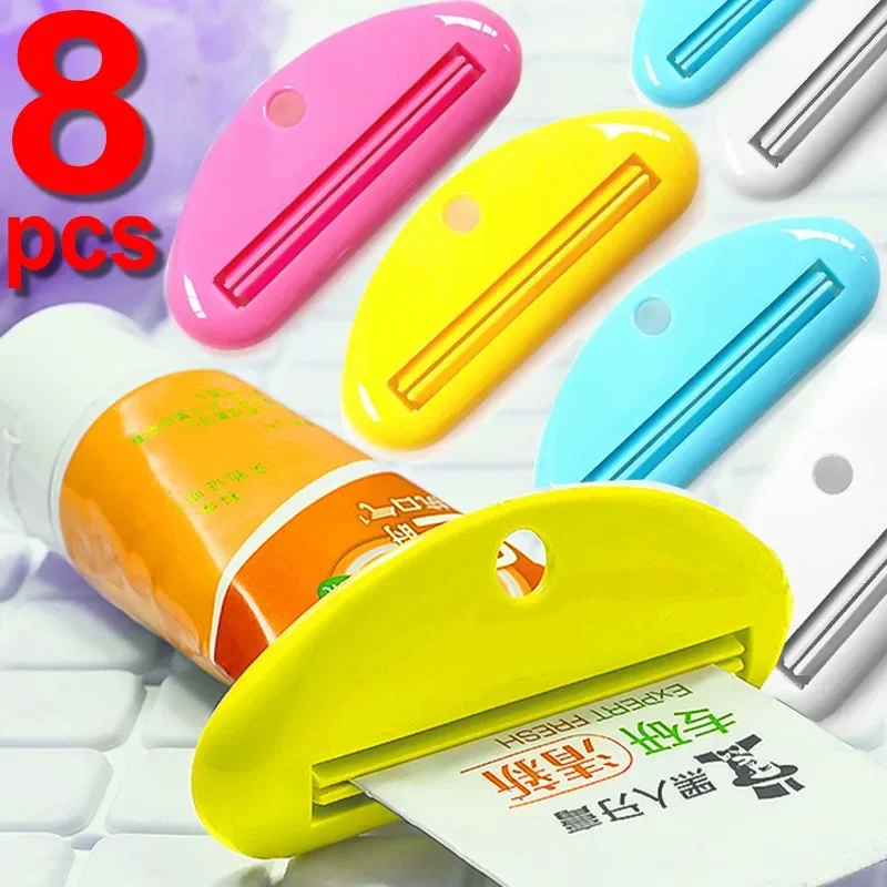 Toothpaste Squeezers Dispenser Wall Hanging Squeezed Clips Toothpaste Tube Clip Facial Cleanser Squeezer Bathroom Accessories