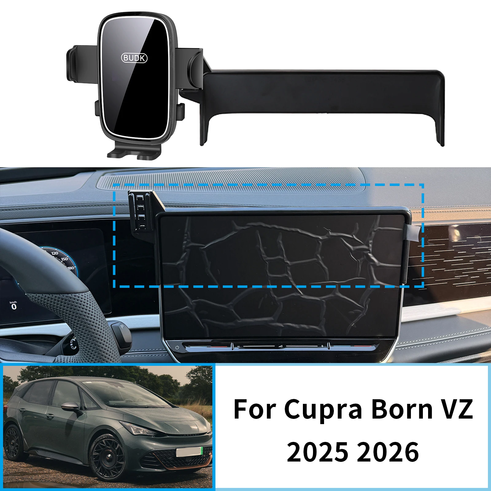 

Car Mobile Phone Holder Accessories fit for Cupra Born VZ 2025 2026 12.9"inch GPS Bracket Navigation Stand Auto