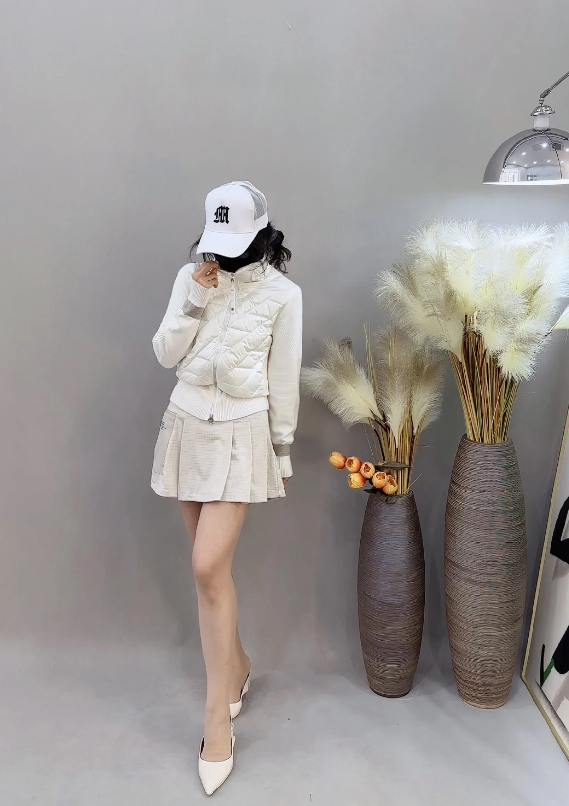 ملابس الجولف النسائية: سترة قصيرة الطول بياقة واقفة - جذابة وخفيفة الوزن ودافئة #4