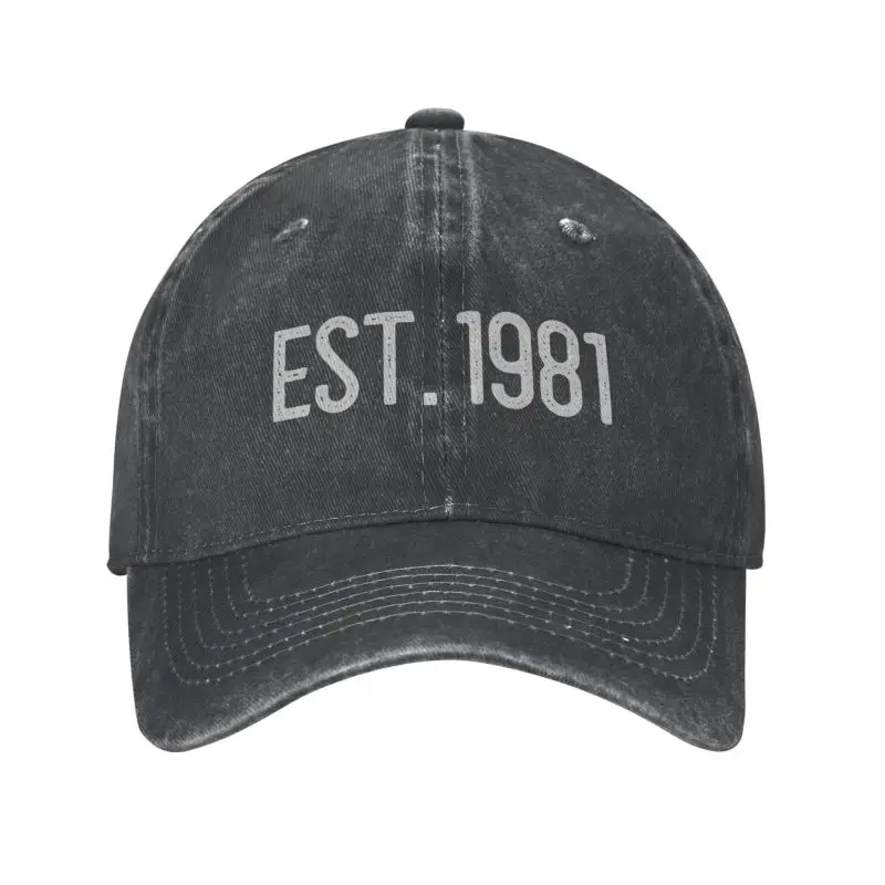 Custom Cotton Est Born In 1981 Birthday Gifts Baseball Cap for Men Women Breathable Dad Hat Streetwear