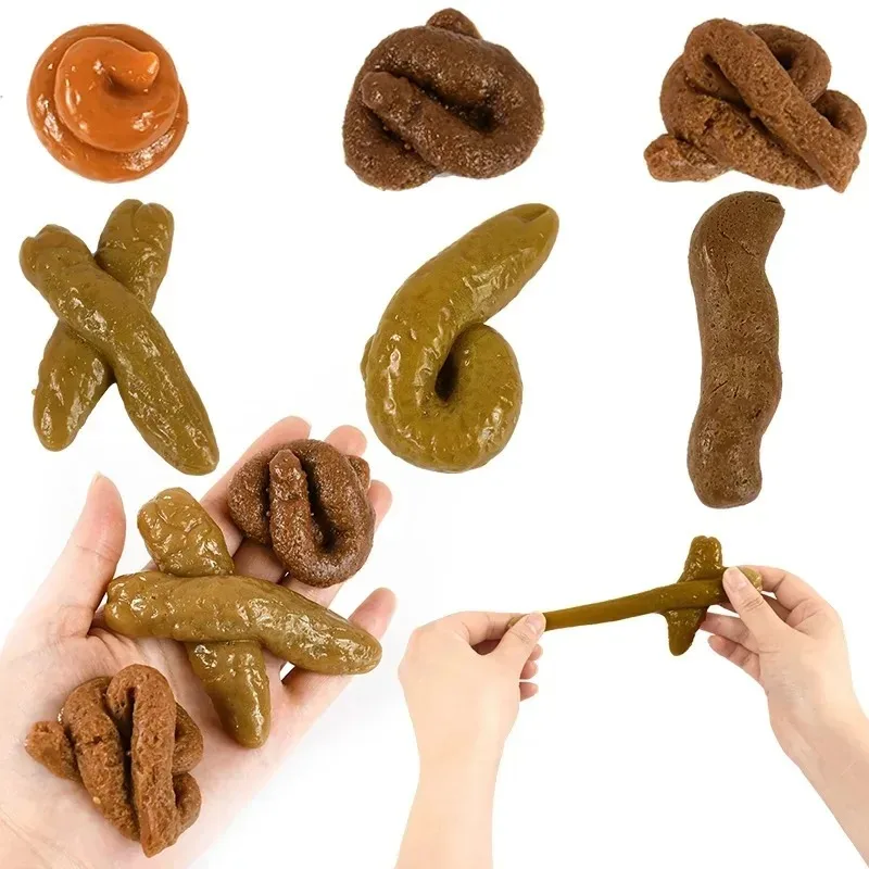 Realistic Shit Safe and Soft Plastic Fake Poop Funny Tricky Toys Pranks Gag Joke Games Party Gift Antistress Gadget Squish Toy