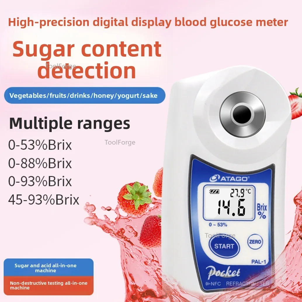 Digital Sugar Meter Fruit Sugar Meter Sugar Sweetness Acidity Non-destructive High Precision PAL-1