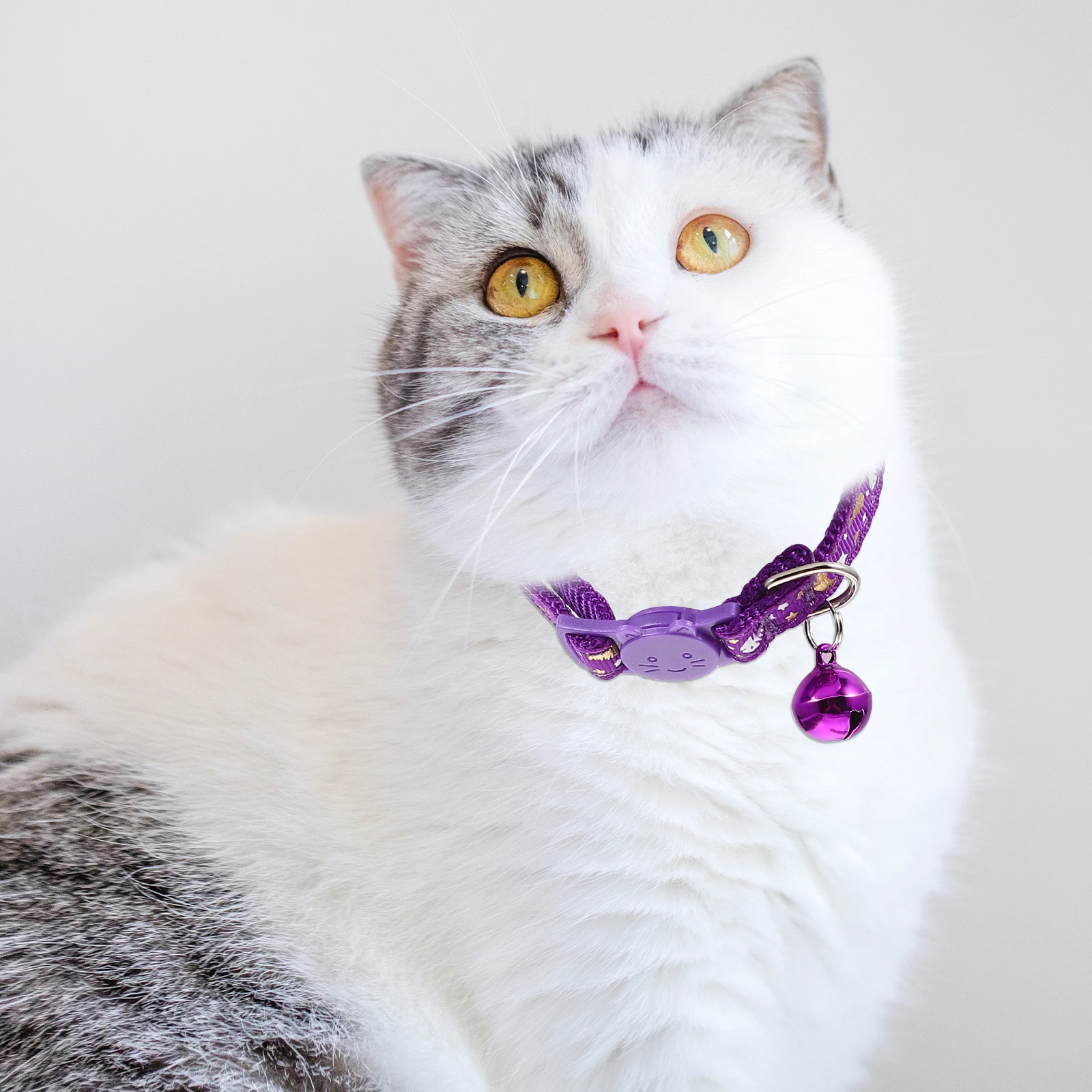 

2pcs Adjustable Reflective Cat Collar Night Glow Supplies Outdoor Breakaway Collar For Cats Wear-Resistant