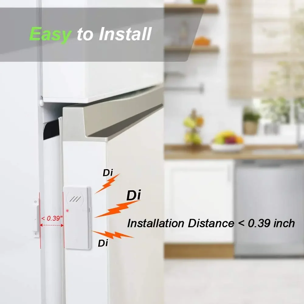 Sectyme Door Window Home Security Alarm Security-Protection Home Security  Fridge Alarm 90dB Anti-theft Sensor Door Alarm