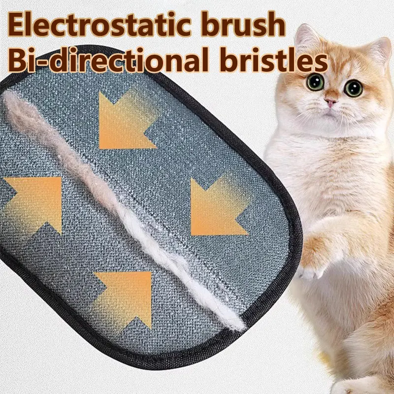 Pet Hair Remover Gloves Electrostatic Cleaning for Cats Dogs Reusable Washable Grooming Glove  Cat and Dog Hair Cleaning Tools view 2