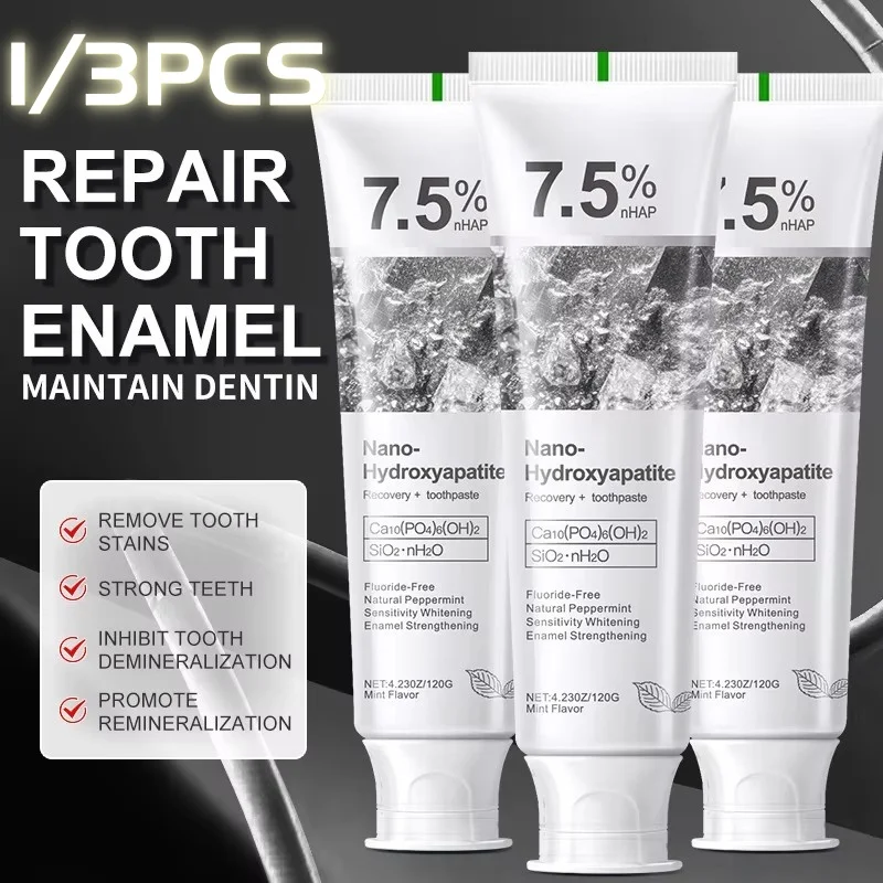 

1/3pcs 7.5% Hydroxyphosphate Gray Stone Toothpaste For Oral Cleaning Fresh Breath Removal Of Tooth Stains Long-Lasting Fragrance