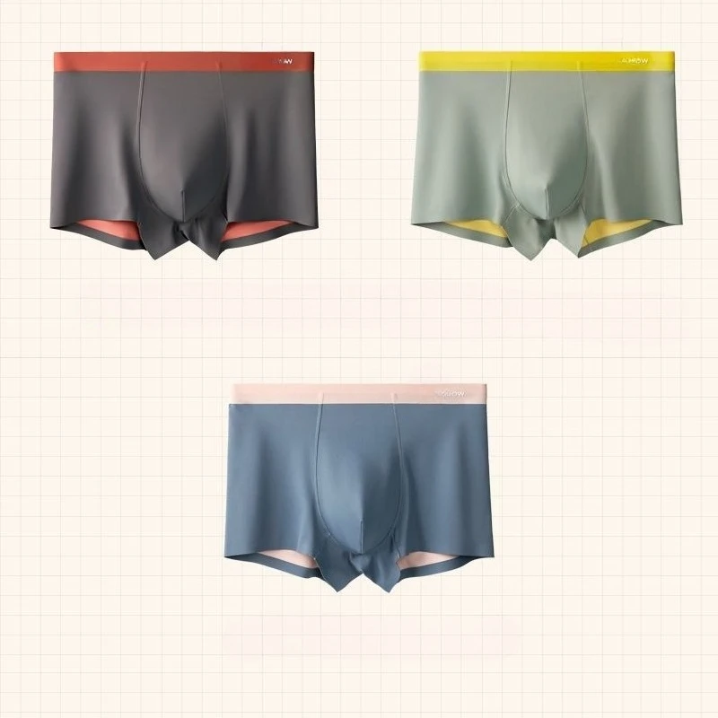 Men's Underwear Is Skin-friendly, Silky, Breathable, Quick-drying and Comfortable. Men's Boxers Has No Traces. One-piece Panties