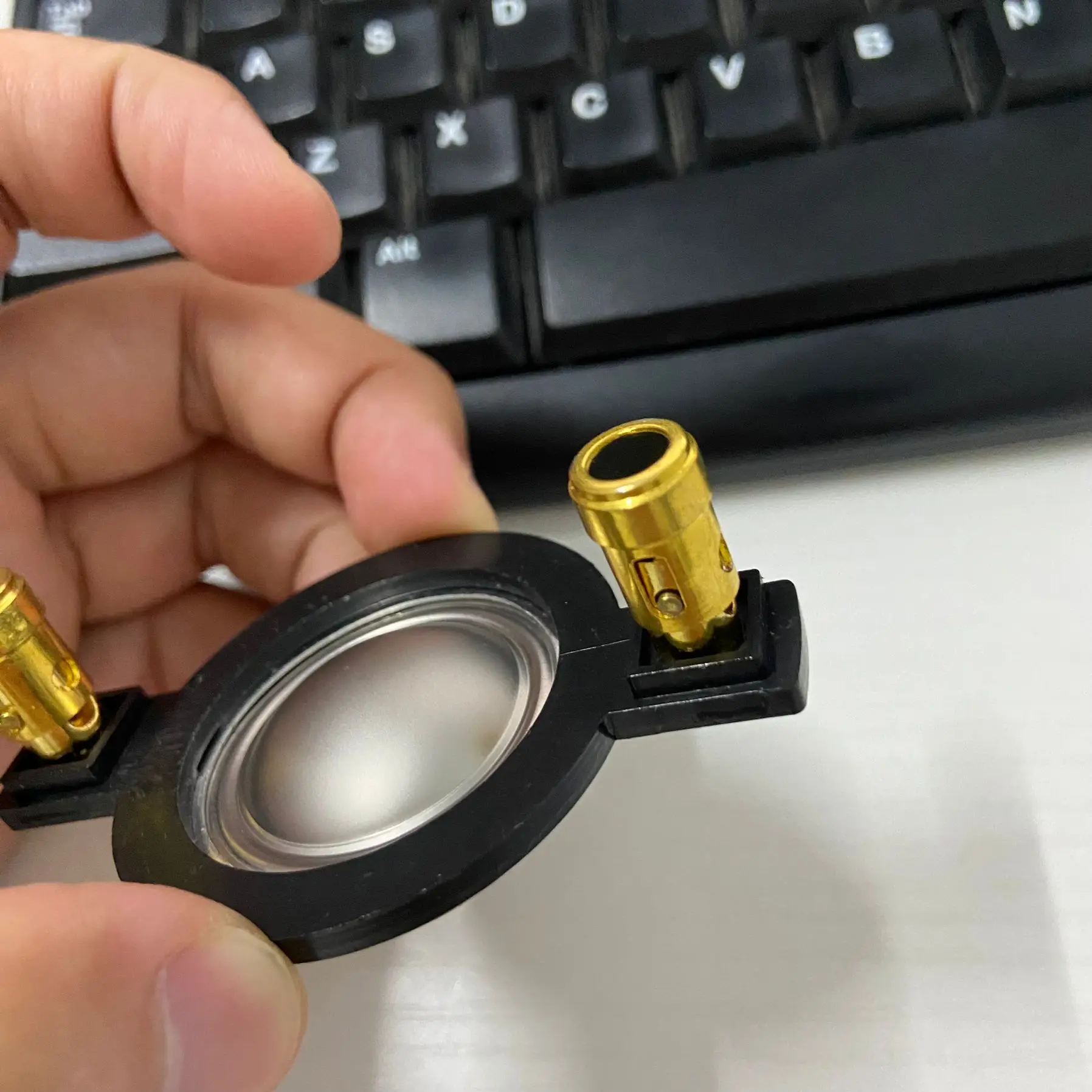 Ghxamp 25 núcleos 25.4mm filme de titânio cabeça de unidade bobina de voz chifre tweeter palco tweeter acessórios 2 peças