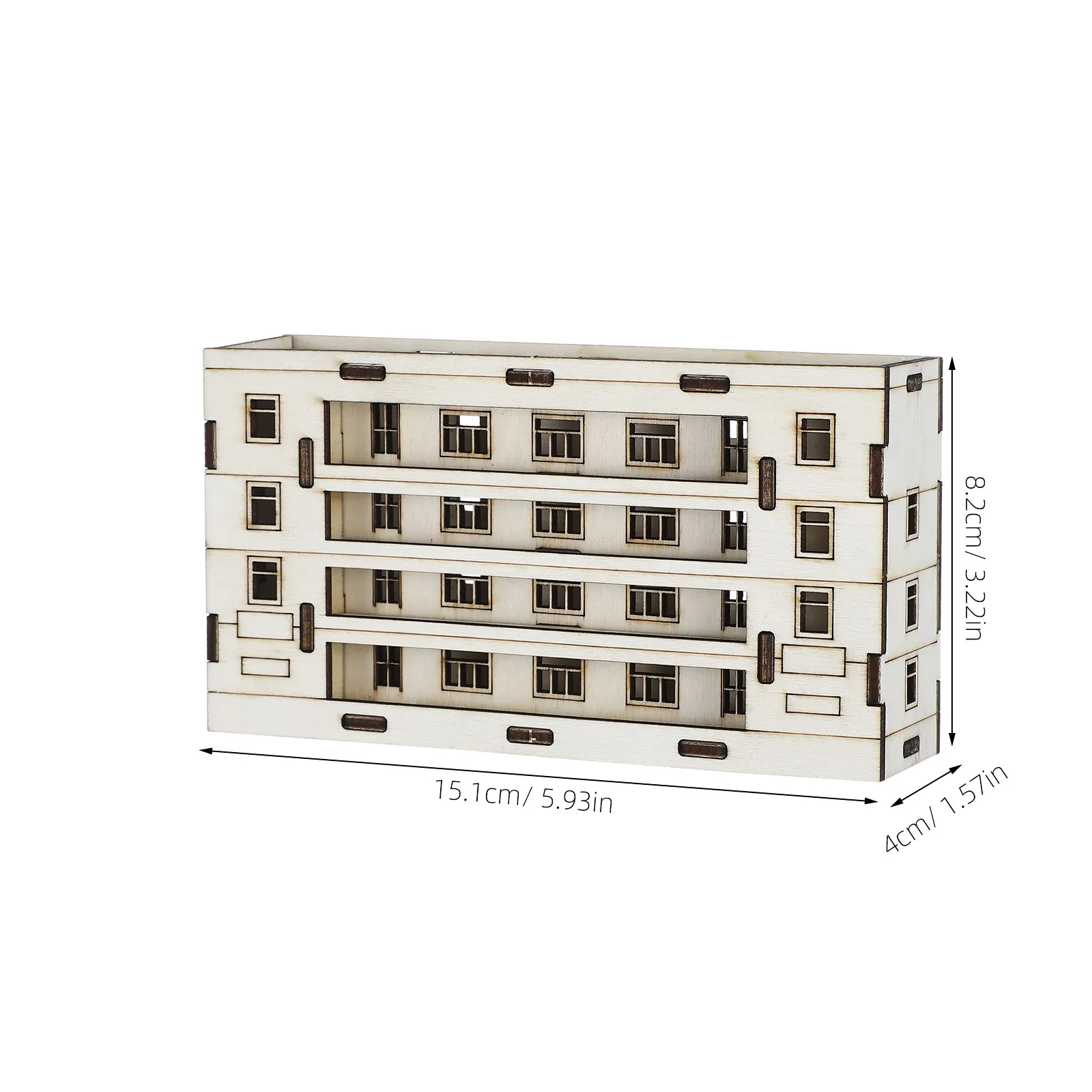 Miniature Wooden House Kit Preassembled for Sand Table Models Micro Landscaping DIY Craft Decor Mini Garden Architecture Scene - view 5
