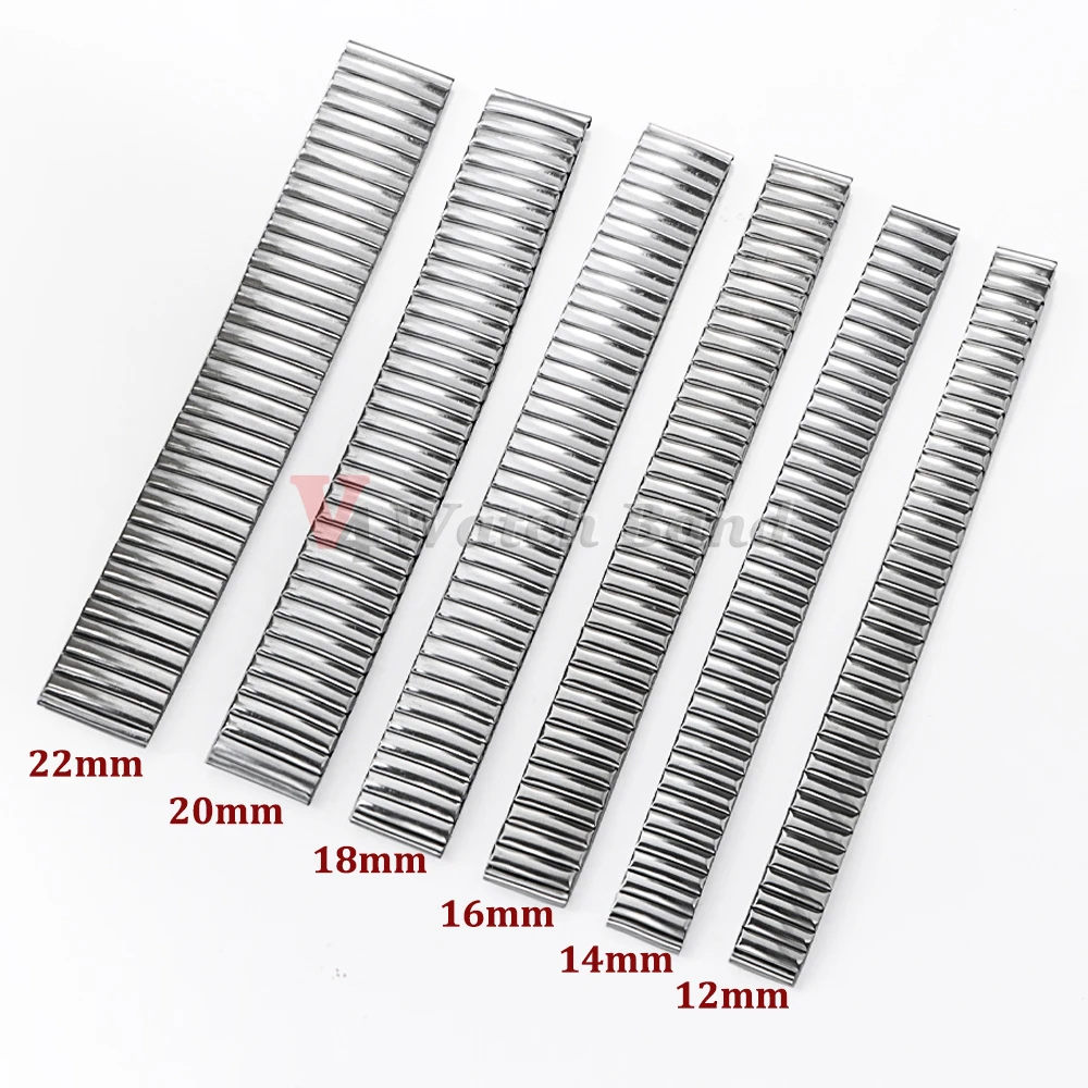 12/14/16/18/20/22mm Metal Expansion Bracelet for Xiaomi for Huawei for Samsung Galaxy Watch Band Stainless Steel Elastic Straps