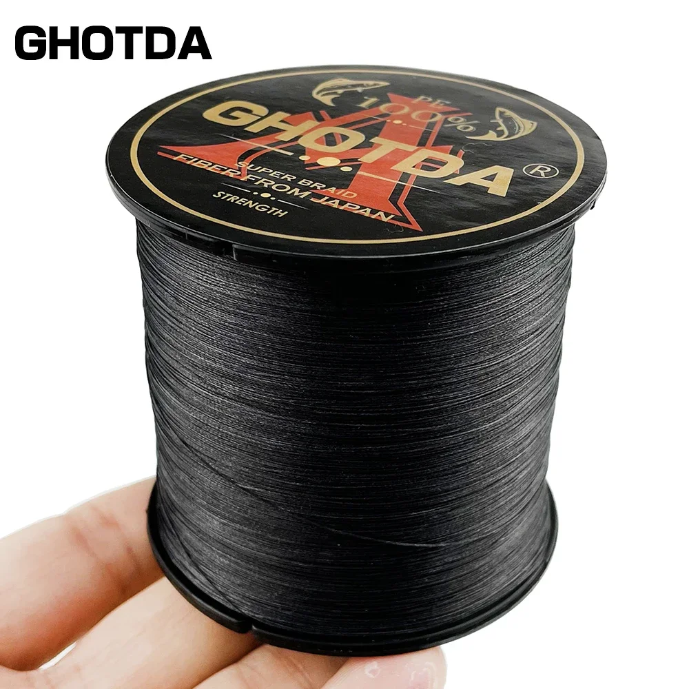 GHOTDA Braided Fishing Line Pesca 500M 4 Strands Carp Multifilament Fly Wire Japanese 100% Pe Line Saltwater