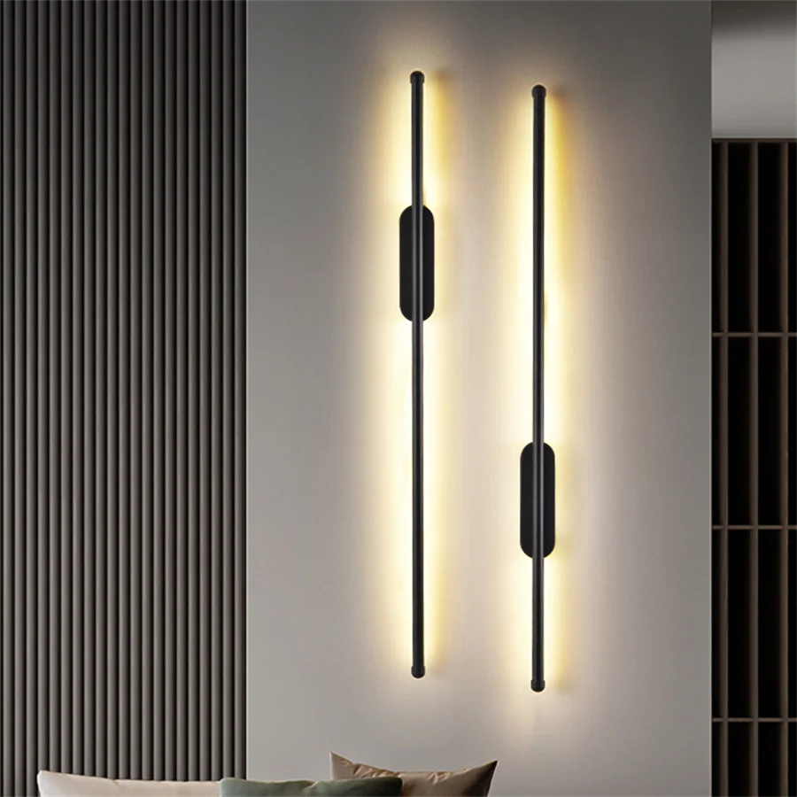 

Minimalism Long Strip LED Wall Light Living Room Background Long Wall Lamp Kitchen Bedroom Stair Sofa Background Wall Light