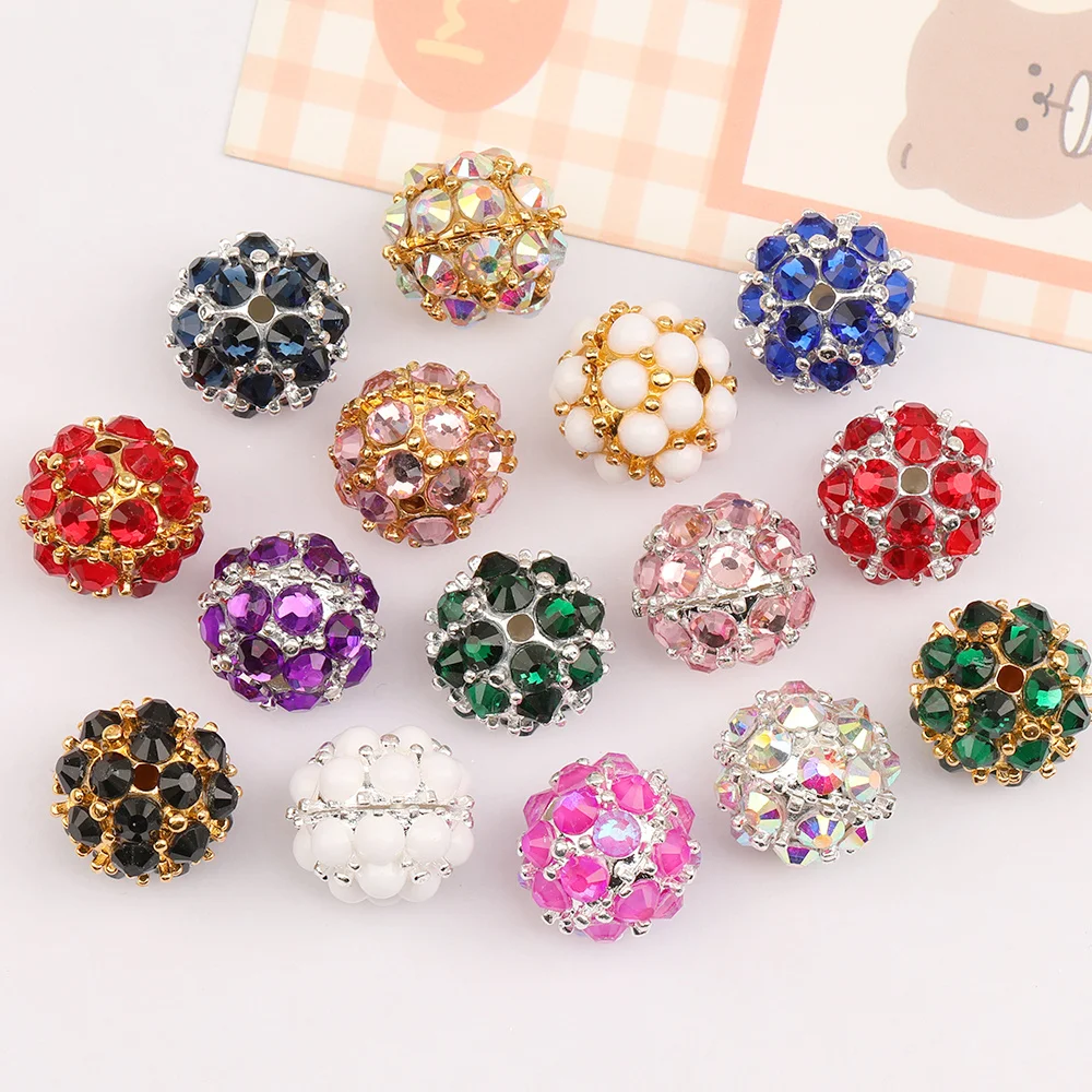 

Cordial Design 30Pcs 16*17MM DIY Beads Making/Hand Made/Jewelry Findings & Components/Rhinestone Effect/Round Shape/Alloy Bead