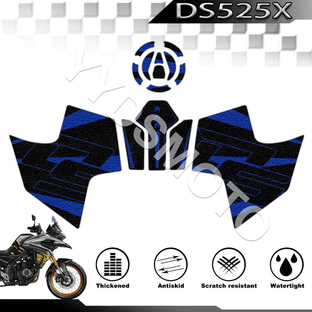 For VOGE DS525X Motorcycle 3M Fuel Tank Pad Sticker Body Decal Decorative Kit Protector Anti-skid Anti-scratch Accessories