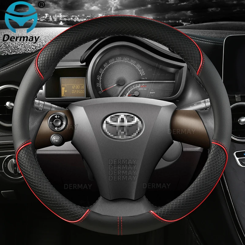 for Toyota IQ Scion iQ Singulato iC30 Car Steering Wheel Cover Non-slip PU Leather Auto Accessories Fast Shipping