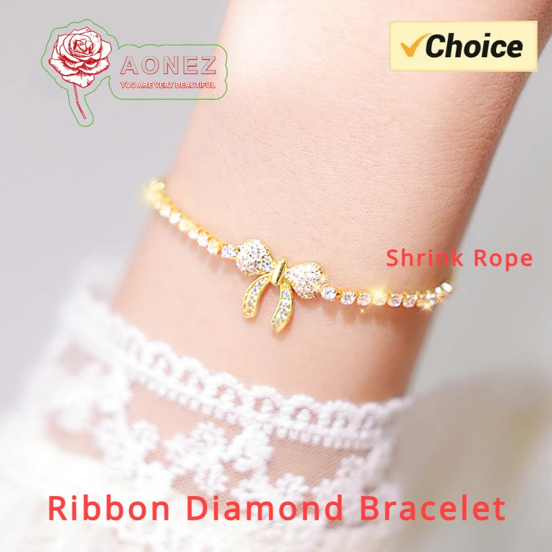 Boutique Accessories Special Interest Light Luxury Full Diamond Inlaid Zircon Diamond Style Shrink Rope