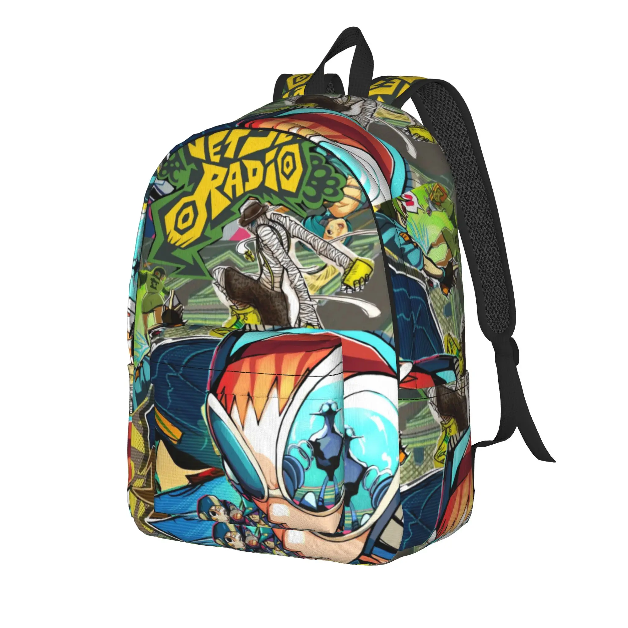 Jet Set Radio Future Backpack Men  Lightweight Backpacks Polyester Leisure High School Bags Travel Designer Rucksack