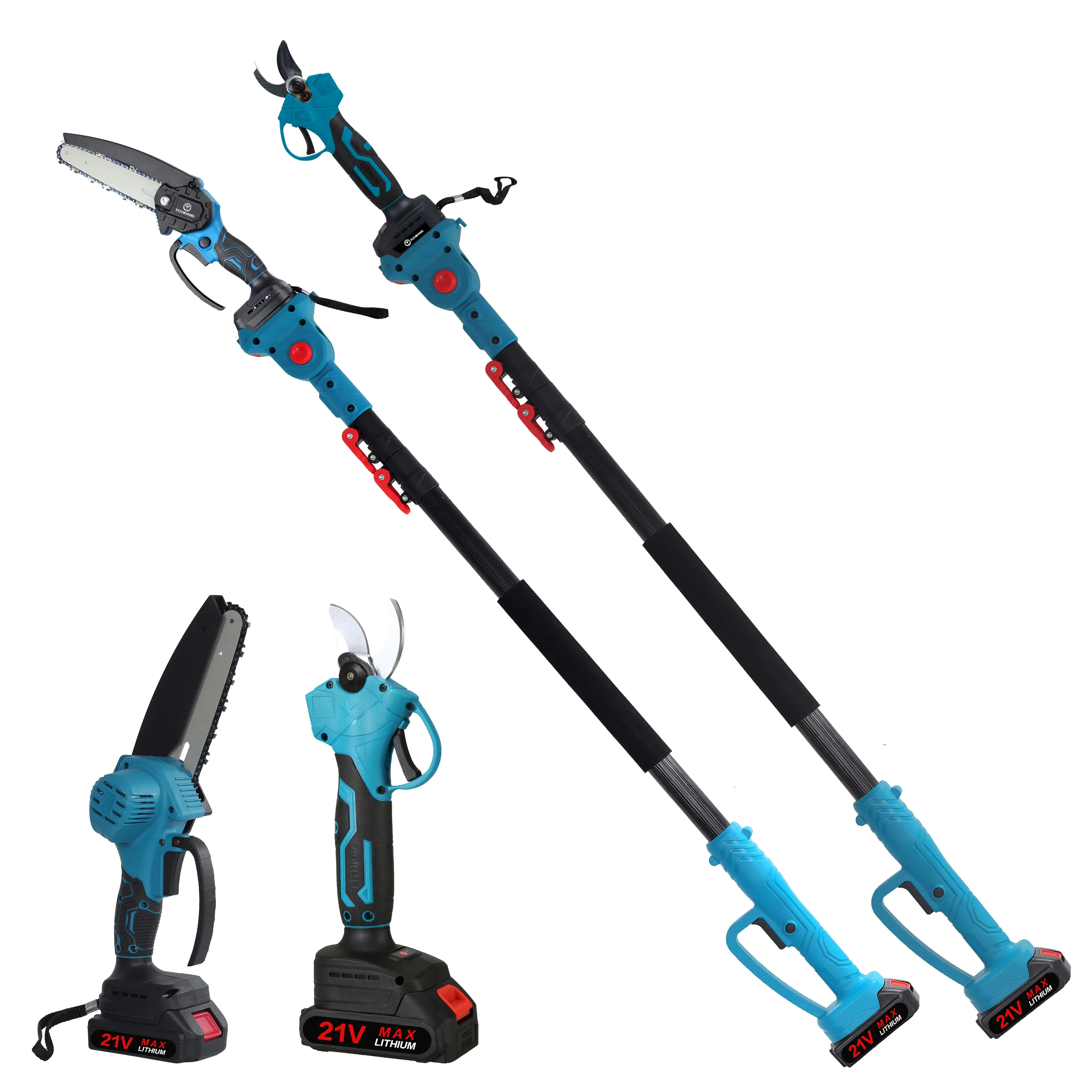 Customizable OEM Options High-Power 21V Industrial Small Lithium Chainsaw DIY Rechargeable Outdoor Logging and Woodwork