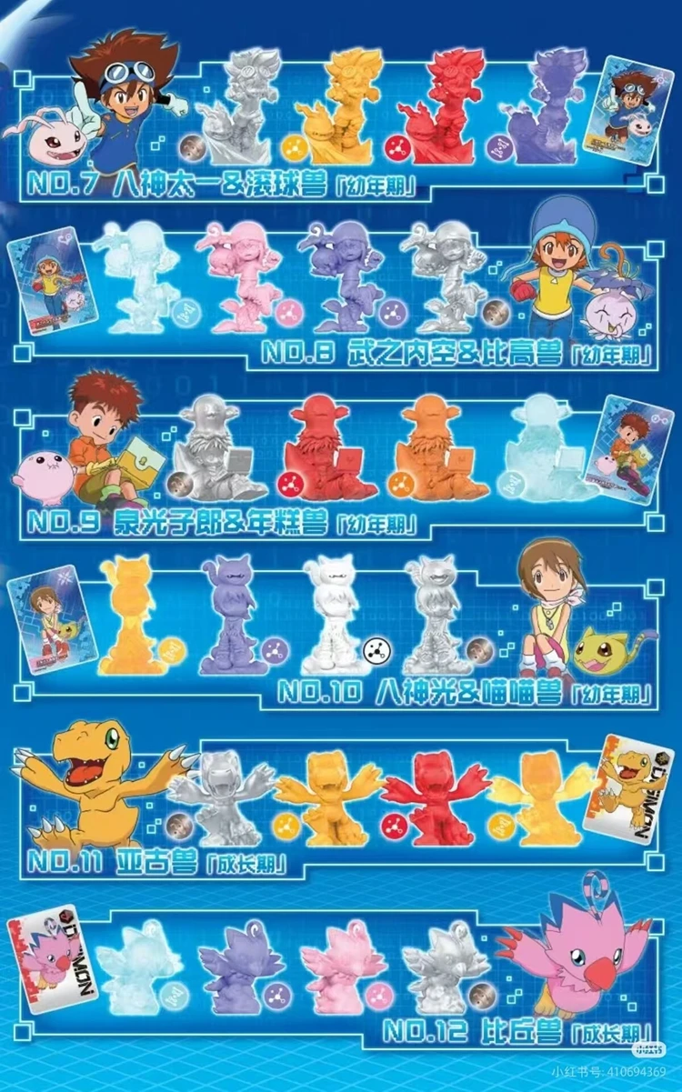 Genuine Kayou Digimon Dimensional Evolution Buildable Eraser Mini Figure Blind Box 2-In-1 Stationery Desktop Model Ornament Gift - view 5