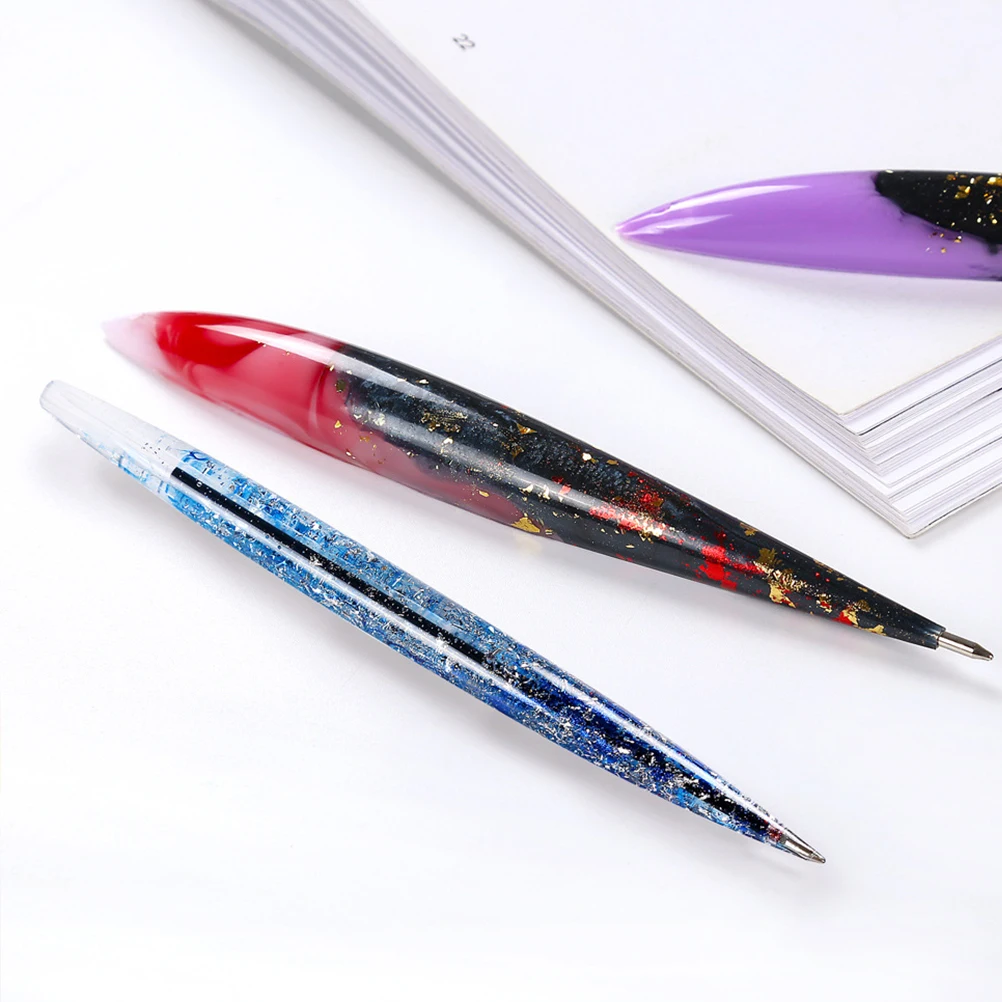 

Crystal Epoxy Pen Molds Ballpoint Shaped Silicone Casting DIY Accessories Refills Art Molds Jewelry Crafts High Transparency