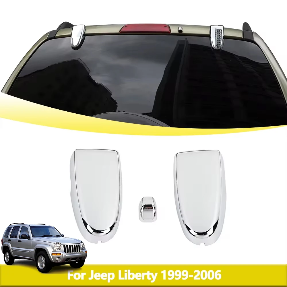 

Car Rear Door Window Glass Tailgate Hinge Decoration Cover Trim Accessories for Jeep Liberty 1999-2006 Exterior Mouldings Chrome