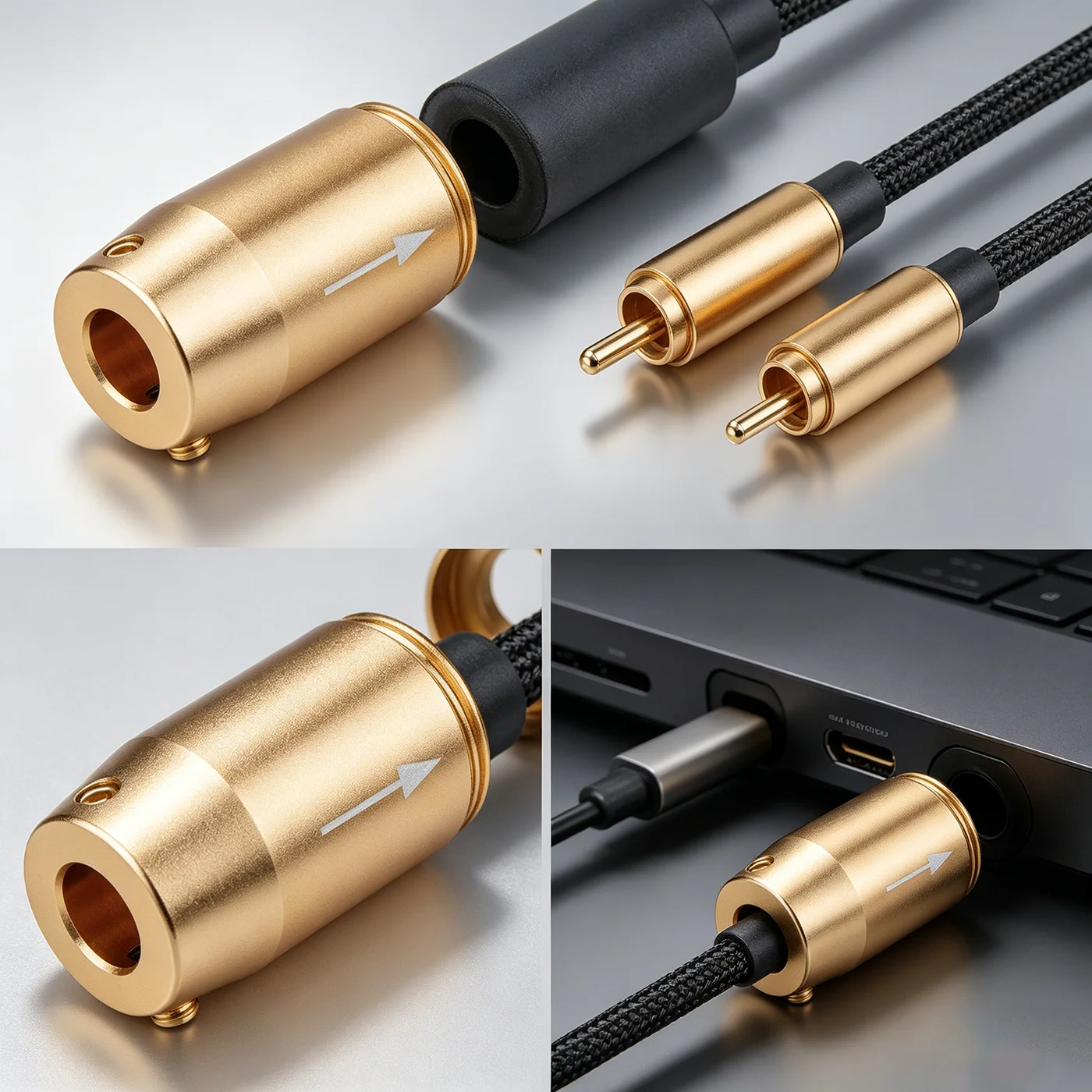High Performance Cable Wire Pants Boot Y Splitter with audio speaker cable Splitter Aluminium Alloyconnector