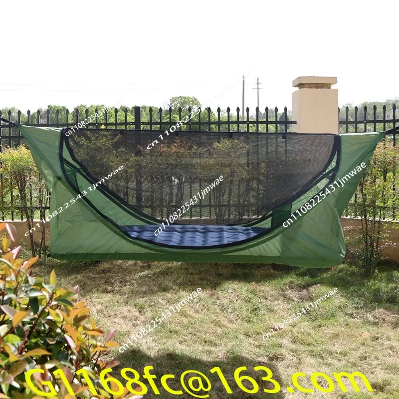 New Design Garden Swing Hammock with Inflatable Mattress Mosquito Net and Sun Shelter Waterproof Tarp for Outdoor Camping