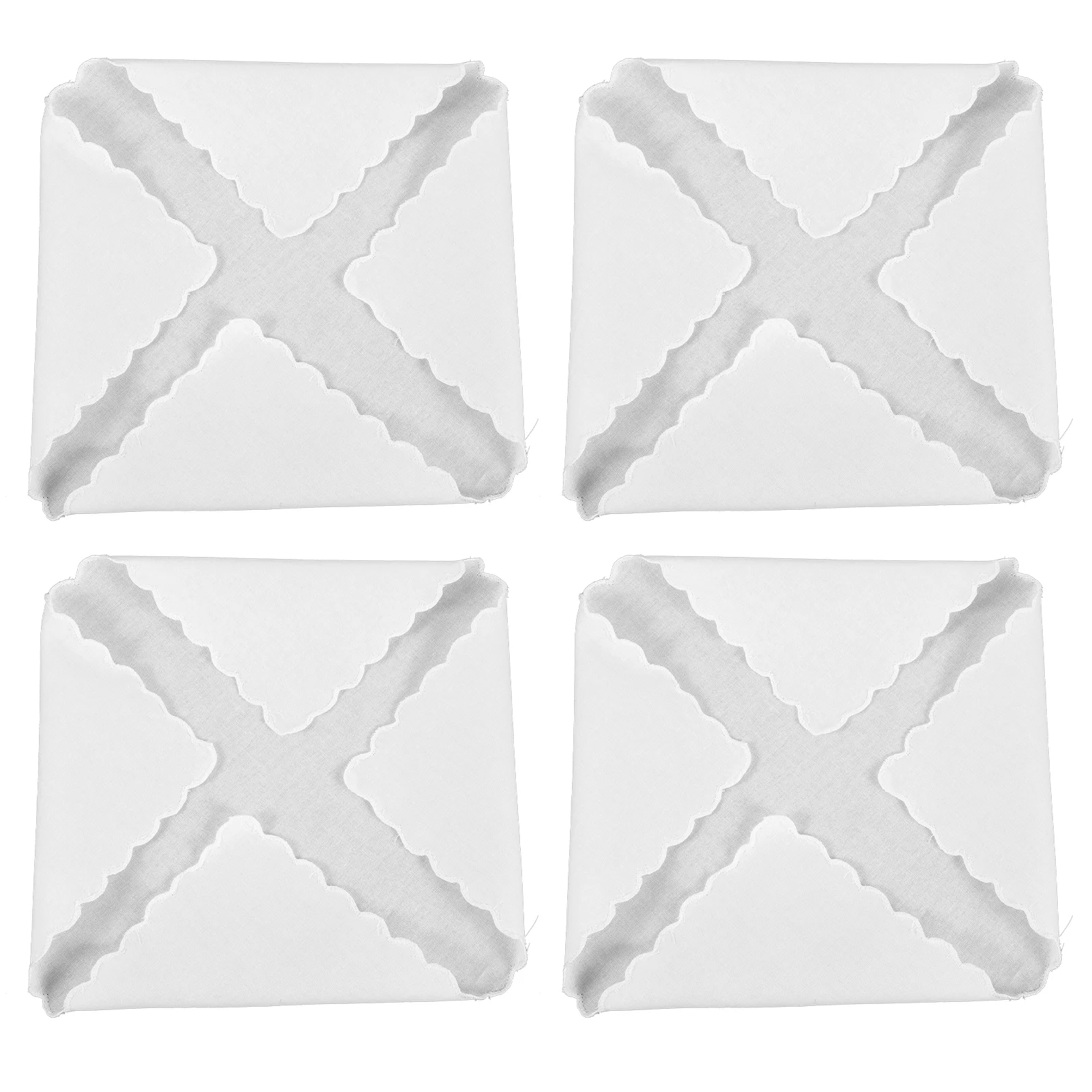 4 Sheets DIY Pure Cotton White Handkerchief Painted Tie Dye Handmade Square Scarf Handkerchiefs for Women Towel Mens Tie-dye