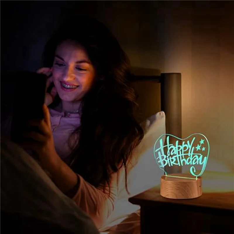 【Hot Selling】12 Pcs Christmas 3D Night LED Lamp Base Gift 16 Colors LED Light Display Base With Remote Control USB Cable Lamp Ba