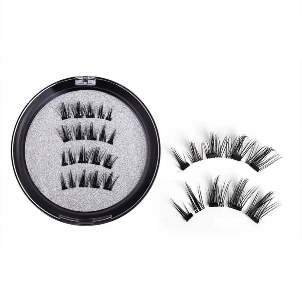 Natürliche abnehmende magnetische falsche Wimpern flauschige Wispy Lashes Verlängerung vier magnetische falsche Wimpern Y2k wiederverwendbar