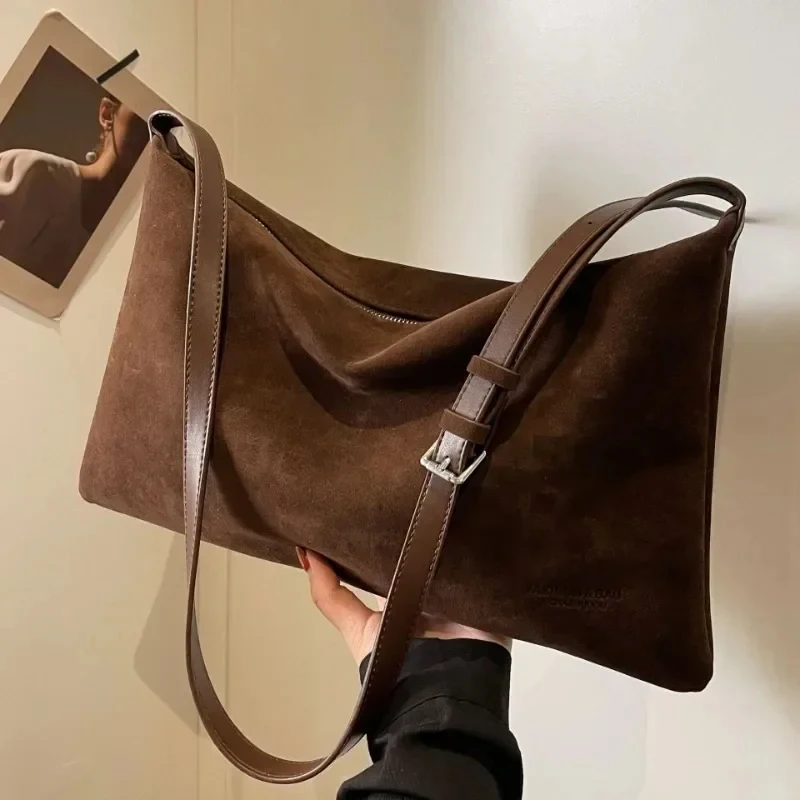 2026 New Lazy Style Retro Single Shoulder Underarm Bag Minimalist Tote Bag Large Capacity Commuting Bag Crossbody Bags
