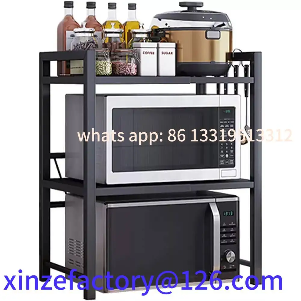 

Customizable Expandable Microwave Oven Rack Stand Storage Holder Kitchen Corner Shelf 3 Tier~