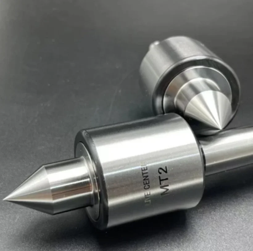 Mohs MT1 MT2 MT3 High-precision Mo-Type Rotary Center Lathe Taper Handle Movable Thimble MT2 Alloy Double Tip Center 1PC